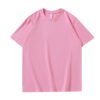 Explosive 250g pure cotton white short-sleeved T-shirt men's trendy brand solid color loose crew neck base shirt - 250 g pink