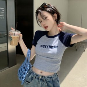 Pure desire style short student top hot girl slim 2026 summer new short-sleeved T-shirt women's American design ins