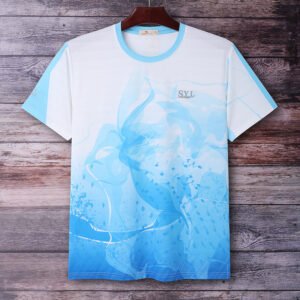 Custom European and American Sublimation Moisture-wicking Quick Drying Material Men's T-Shirt Summer Marathon Men's Short Sleeve Crew Neck Shirt