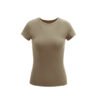 Jiezhan women's clothing|Round neck straight shoulder slim T-shirt 26 - Cold ash