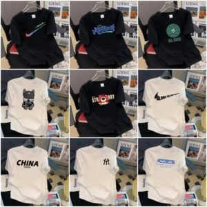 Short-sleeved T-shirt men's 2026 summer new loose and airtight cotton base shirt teenager trendy brand top shirt ins