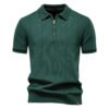 2026 Summer Men's Business Casual Knit Polo Shirt – Breathable Short Sleeve Collared T-Shirt for Work & Leisure - Vegetable green