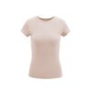 Jiezhan women's clothing|Round neck straight shoulder slim T-shirt 26 - Ash powder