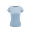 Jiezhan women's clothing|Round neck straight shoulder slim T-shirt 26 - Sky blue