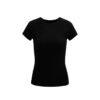 Jiezhan women's clothing|Round neck straight shoulder slim T-shirt 26 - Black