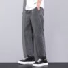 Summer washed wide-leg pants jeans men's 2026 new loose boys' straight-leg trendy brand long pants - Resistant to 030 gray