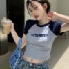 Pure desire style short student top hot girl slim 2026 summer new short-sleeved T-shirt women's American design ins - Priority shipping after collection